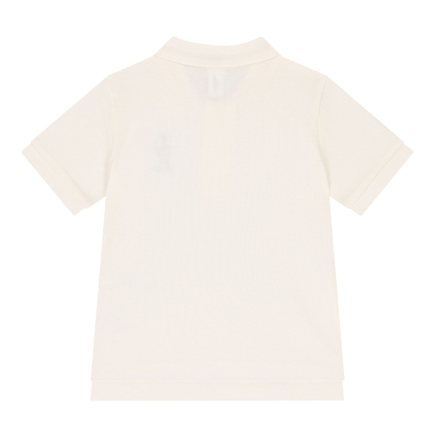 Baby Boys Ivory Piqué Bear Polo Shirt, 1, hi-res