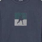 بلوزة باكمام طويلة بالشعار باللون الرمادي للأولاد, 1, hi-res