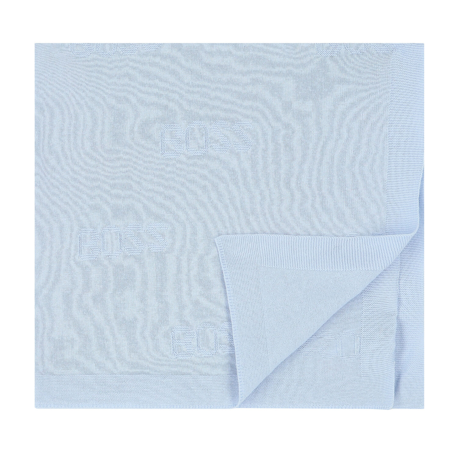 Blue Logo Knitted Baby Blanket, 3, hi-res image number null