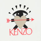 تيشيرت بالشعار باللون الابيض والذهبى للبنات, 1, hi-res