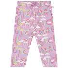 Younger Girls Pink Logo Joggers, 1, hi-res