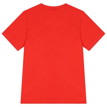 Boys Red Smurfs T-Shirt