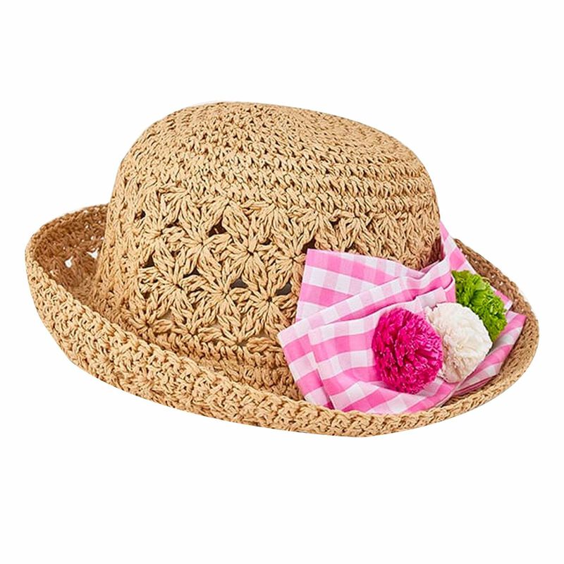 Girls Pink & Beige Hat, 1, hi-res image number null