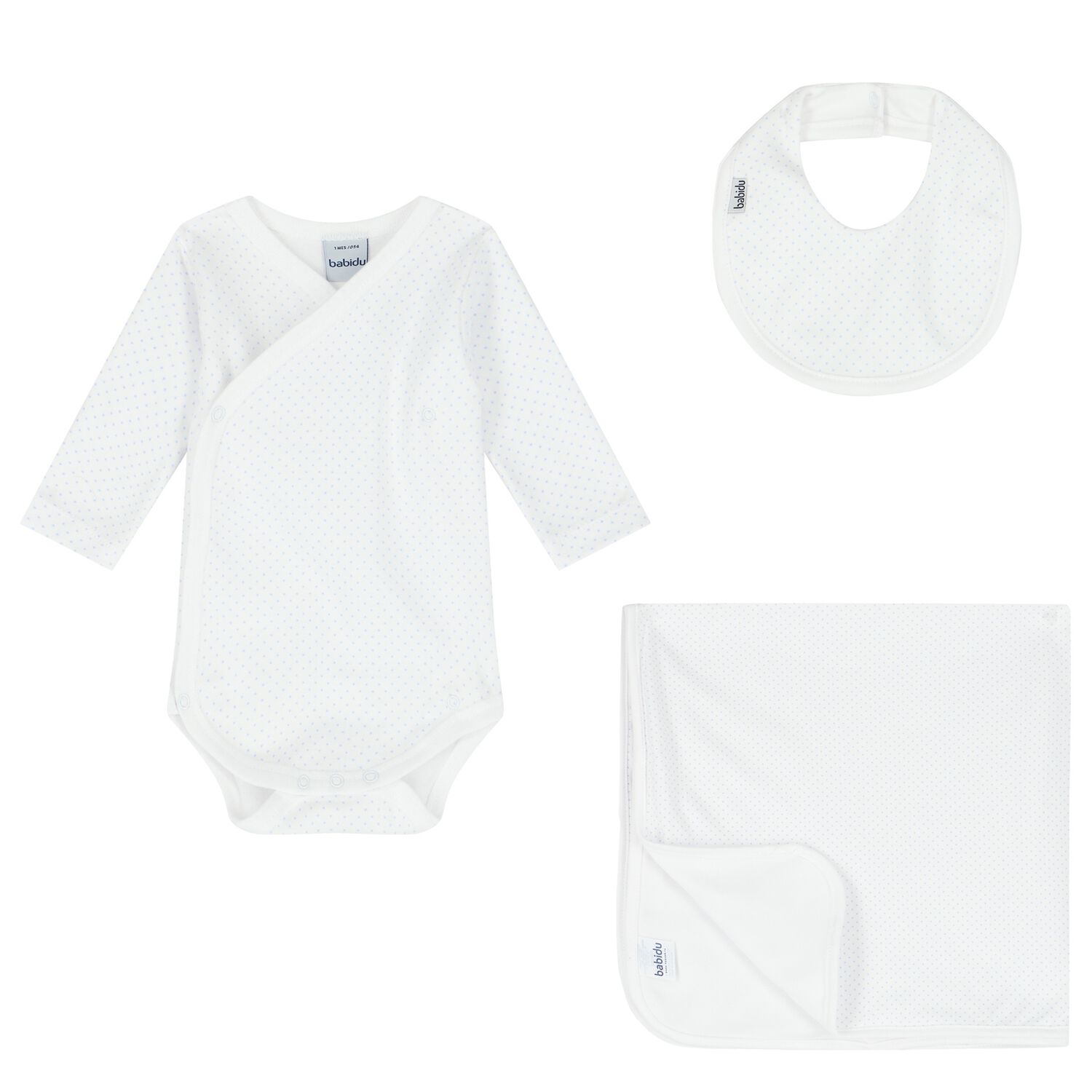 Boys White & Blue Dots Baby Gift Set, 1, hi-res image number null
