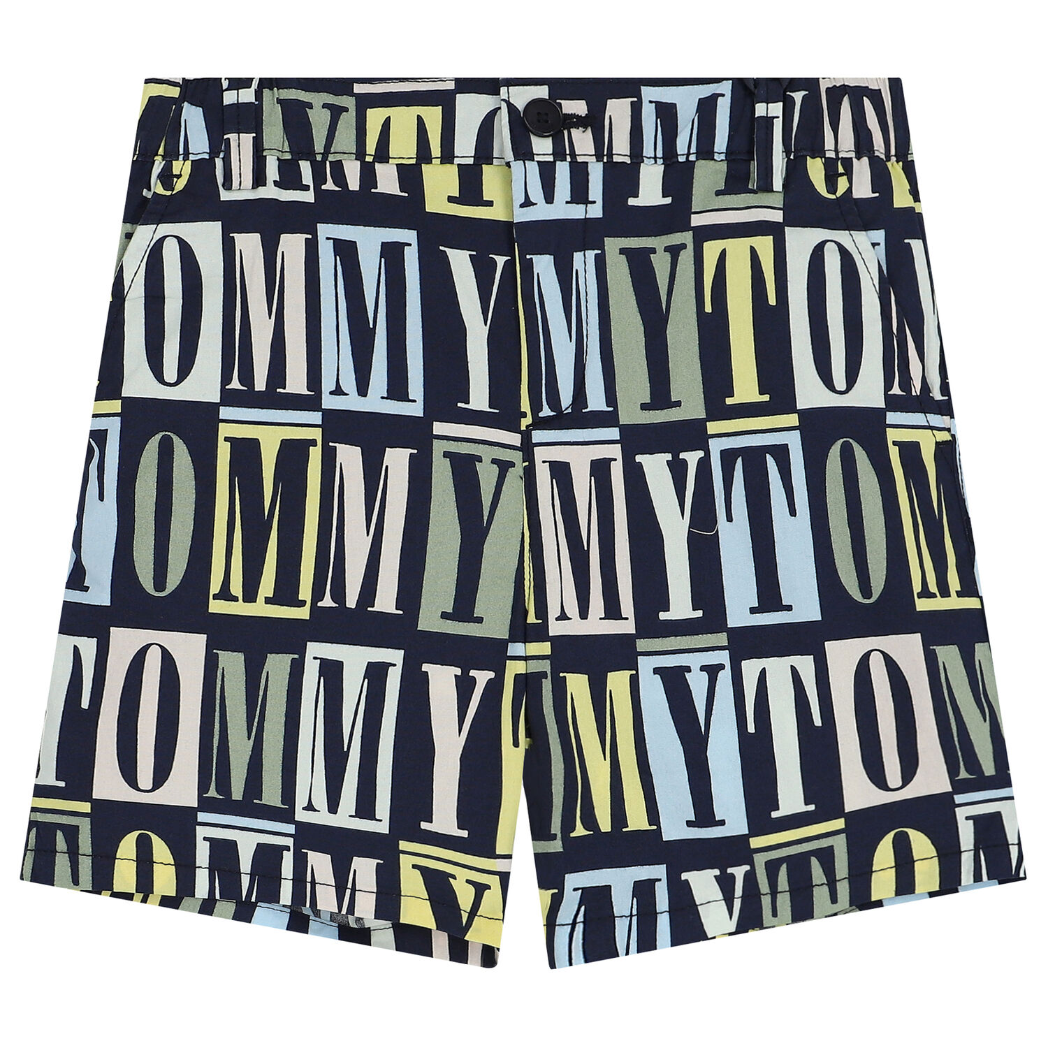 Boys Navy Blue Logo Shorts, 1, hi-res image number null