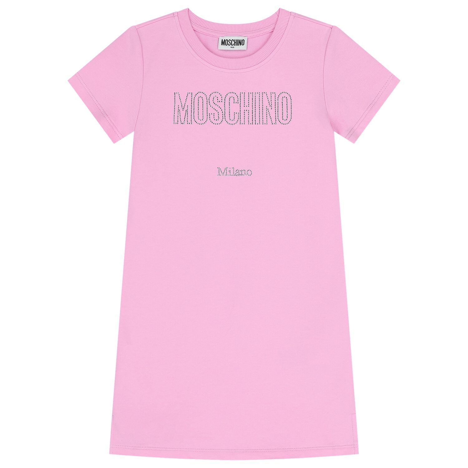 Girls Pink Logo Dress, 1, hi-res