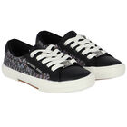 حذاء رياضي بالشعار باللون الأسود للبنات, 1, hi-res