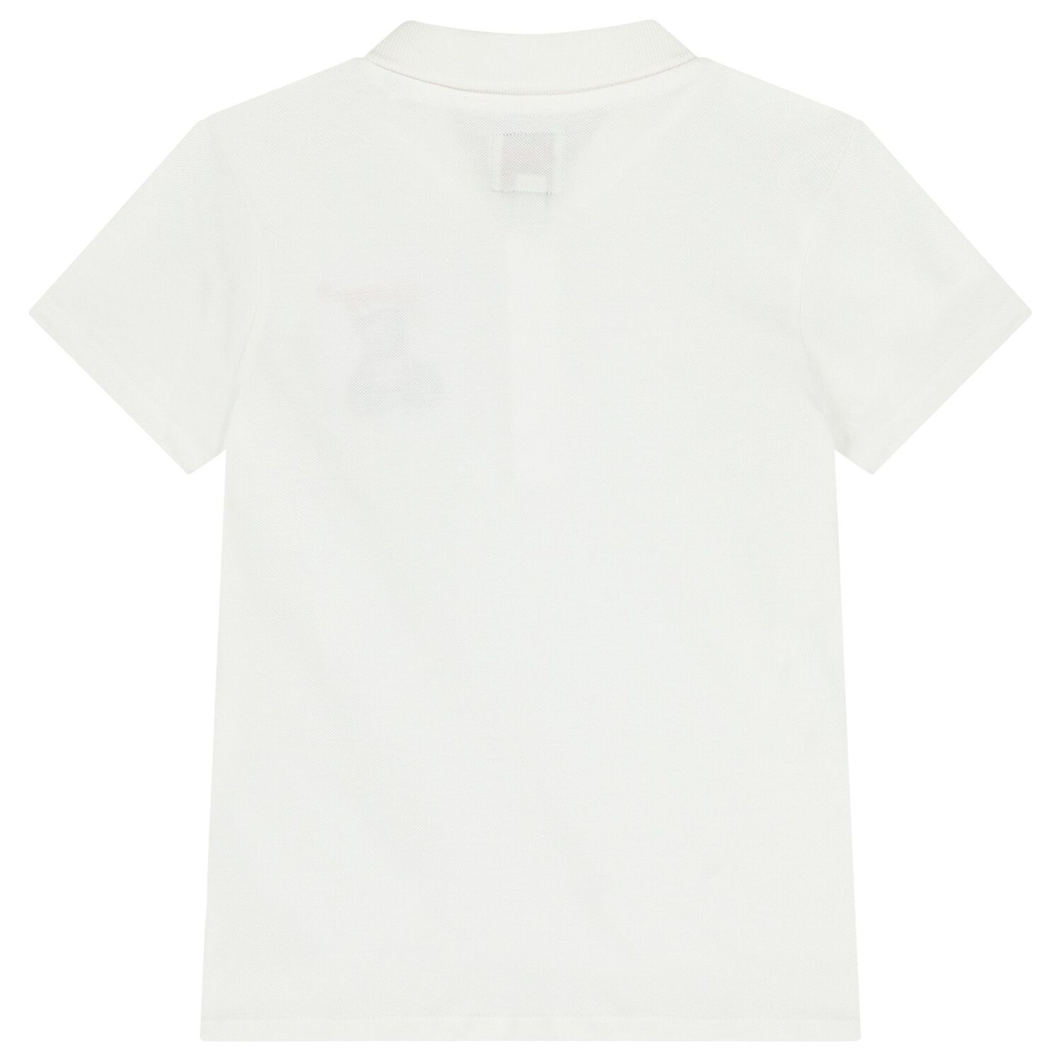 Boys White Teddy Bear Logo Polo Shirt, 1, hi-res