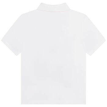 Boys White Crossbody Bag Polo Shirt