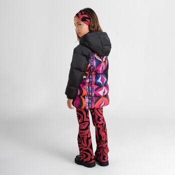 Girls Purple & Black Labirinto Leggings