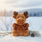 Palm Pals Brown Reindeer Soft Toy ( 15CM ), 1, hi-res