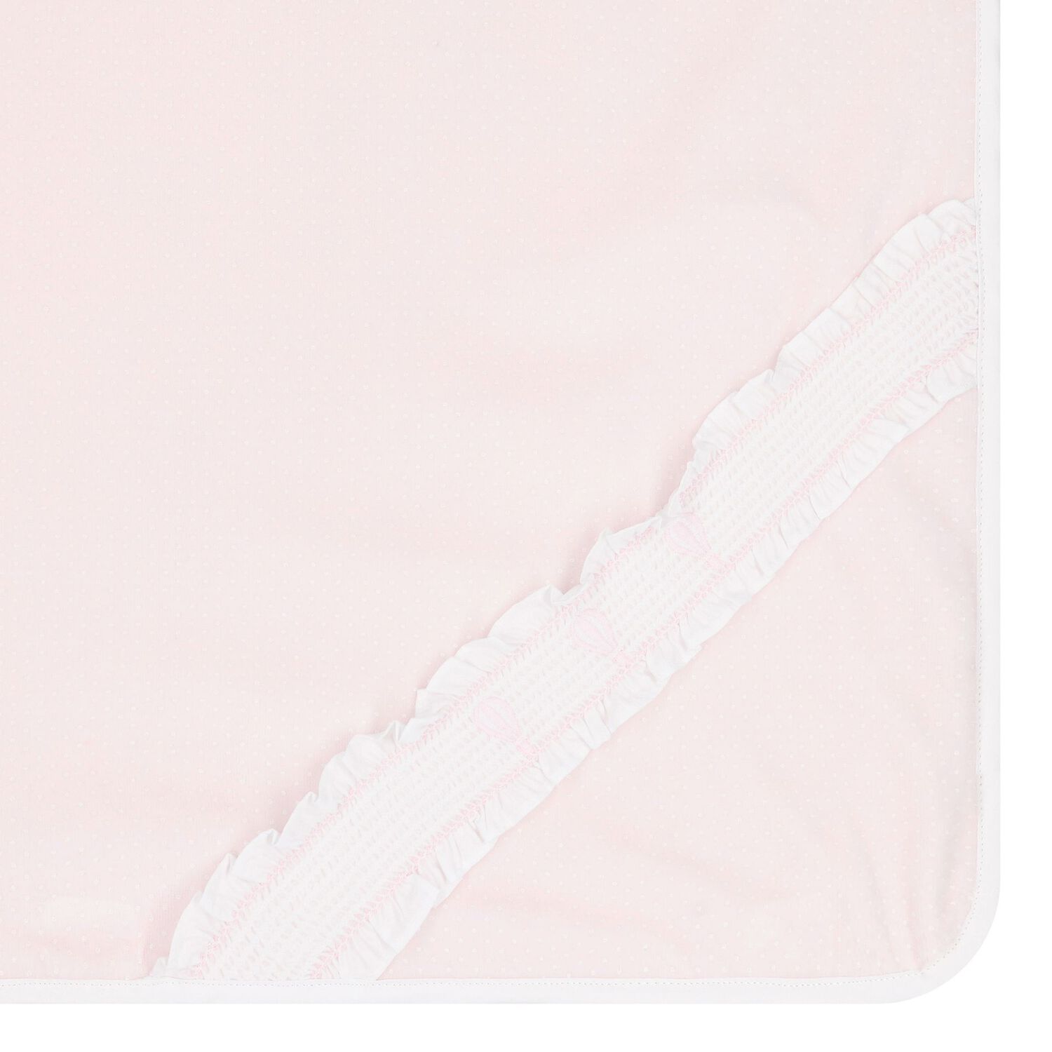 Baby Girls Pink & White Dots Blanket, 2, hi-res