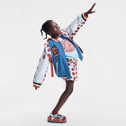 صندل بنات بالشعار باللونين الأحمر والأزرق, 1, hi-res