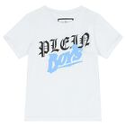 Boys White Logo T-Shirt, 1, hi-res