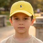 Boys Yellow Logo Cap, 2, hi-res