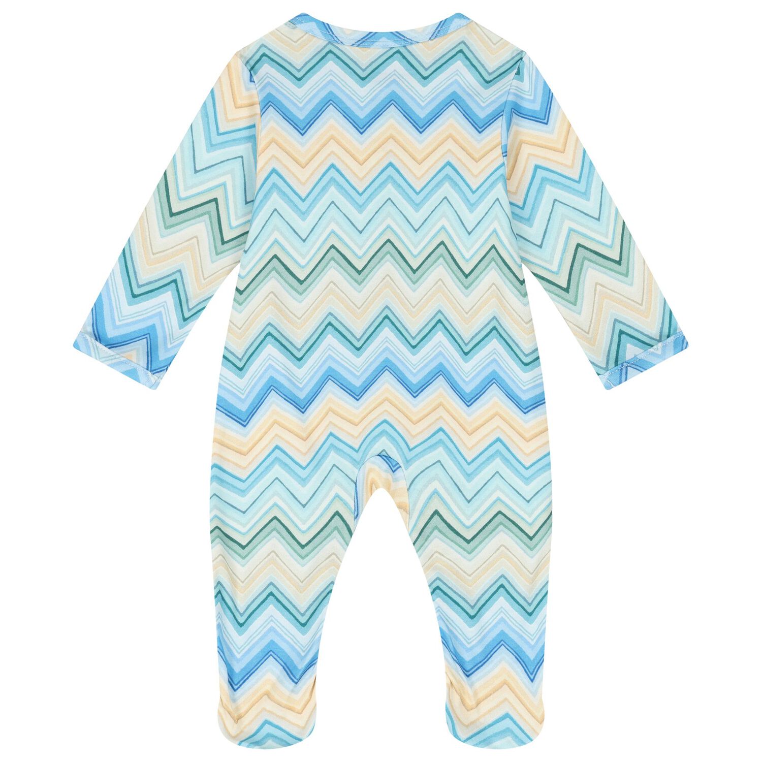 Blue & Yellow Zig Zag Babygrow Set, 1, hi-res image number null