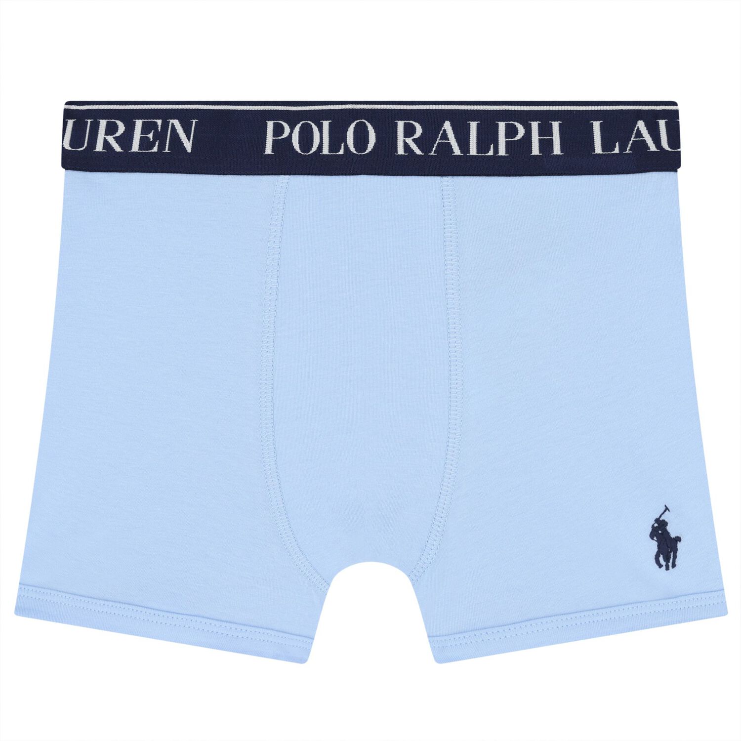Boy Ivory, Blue  & Navy Blue Logo Boxer Shorts ( 3-Pack ), 2, hi-res