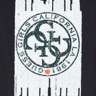 فستان تيشيرت بناتي مطرز باللون الاسود, 1, hi-res