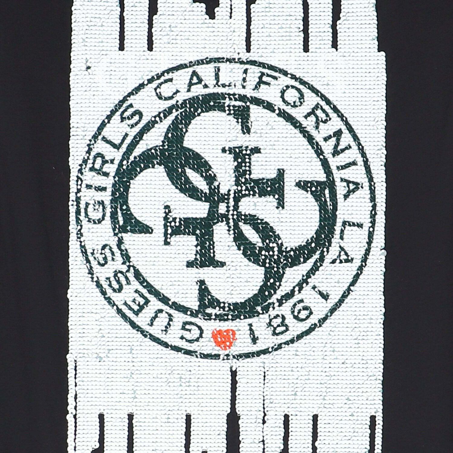 فستان تيشيرت بناتي مطرز باللون الاسود, 1, hi-res image number null