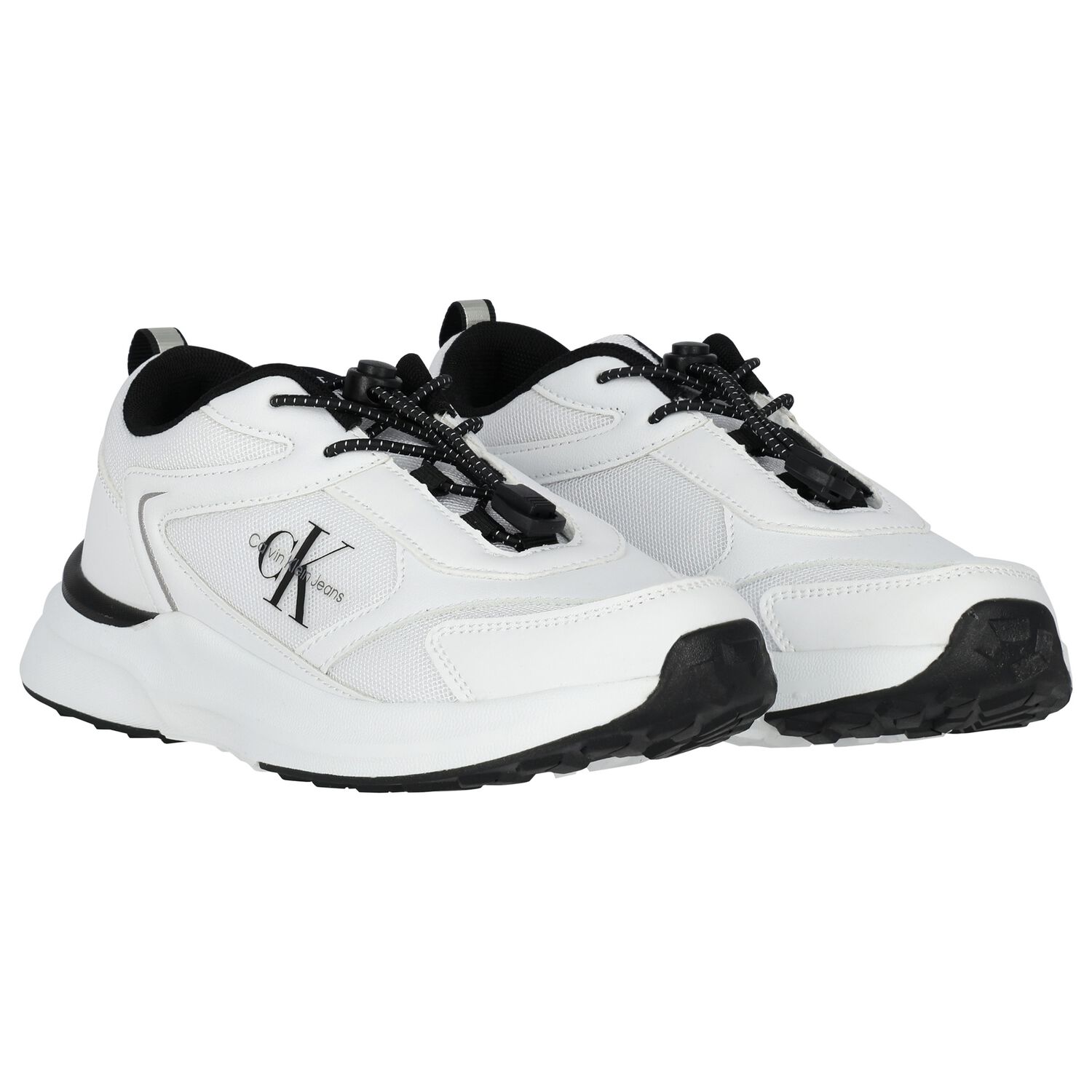 White & Black Logo Trainers, 1, hi-res image number null