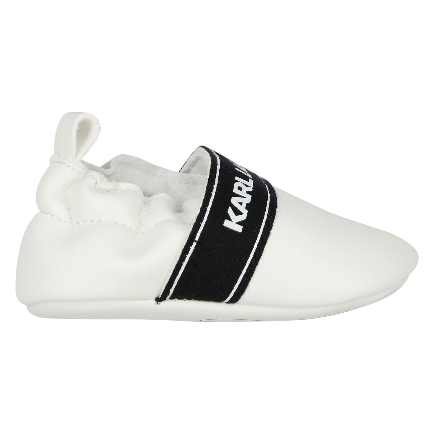 White Logo Baby Pre Walker Shoes, 1, hi-res