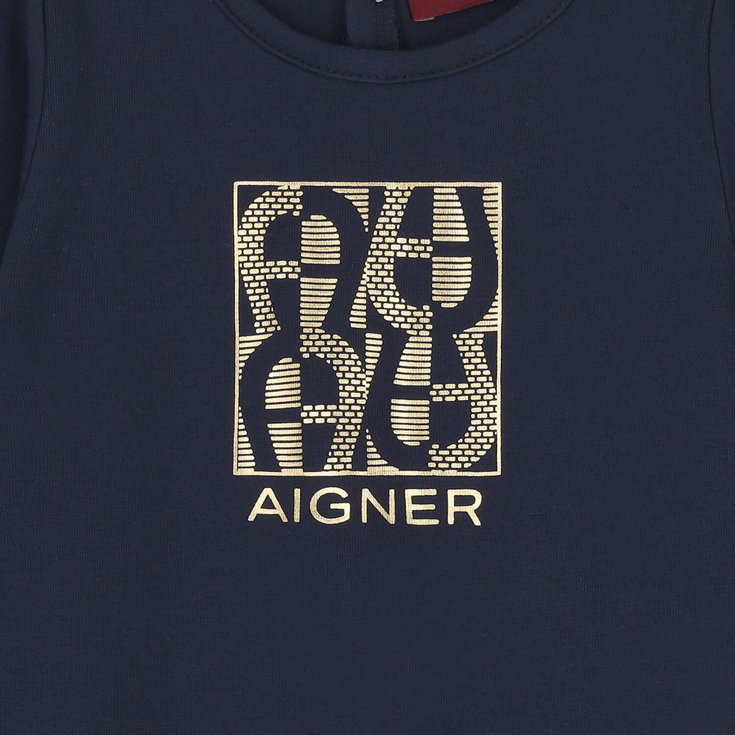 Baby Boys Navy Blue & Gold Logo Babygrow, 3, hi-res image number null