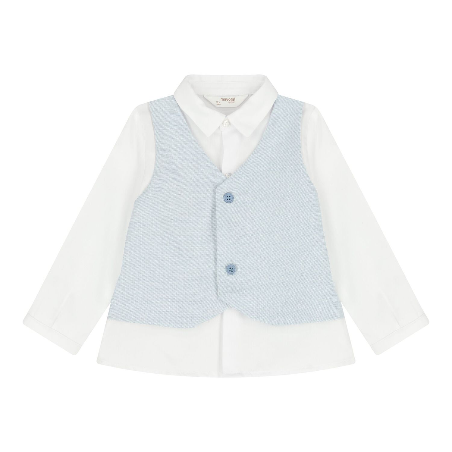 طقم شورت أبيض وأزرق للأولاد الرضع, 2, hi-res