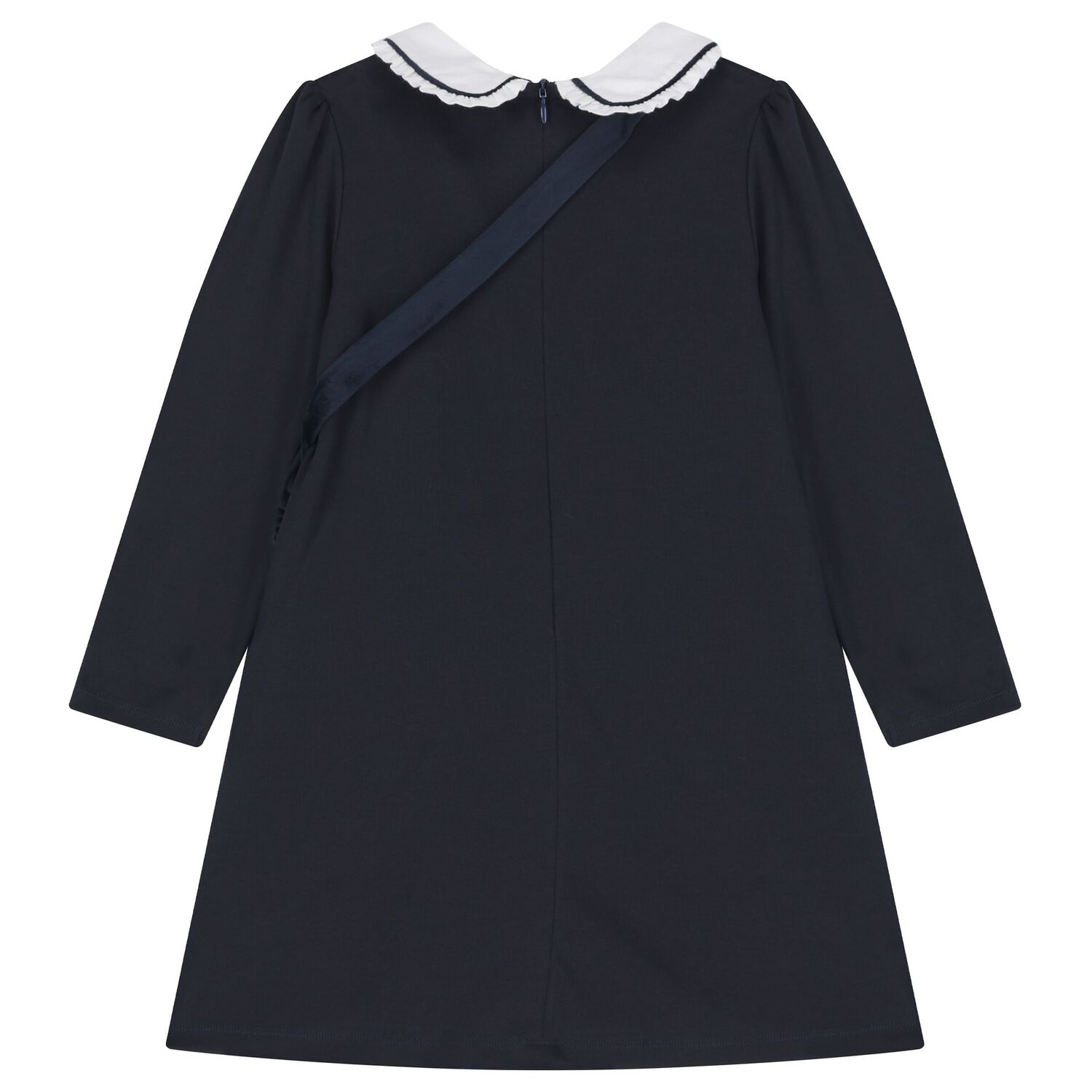 Girls Navy Blue Dress Set, 1, hi-res
