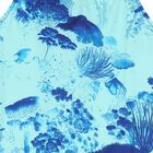 Girls Blue Coral Reef Logo Swimsuit, 1, hi-res