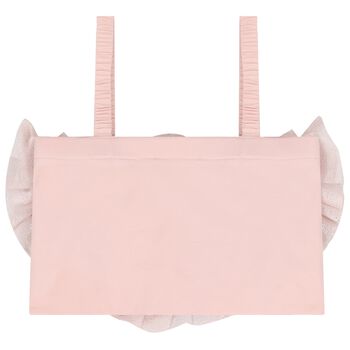 توب بنات من التول باللون الوردى اللامع 