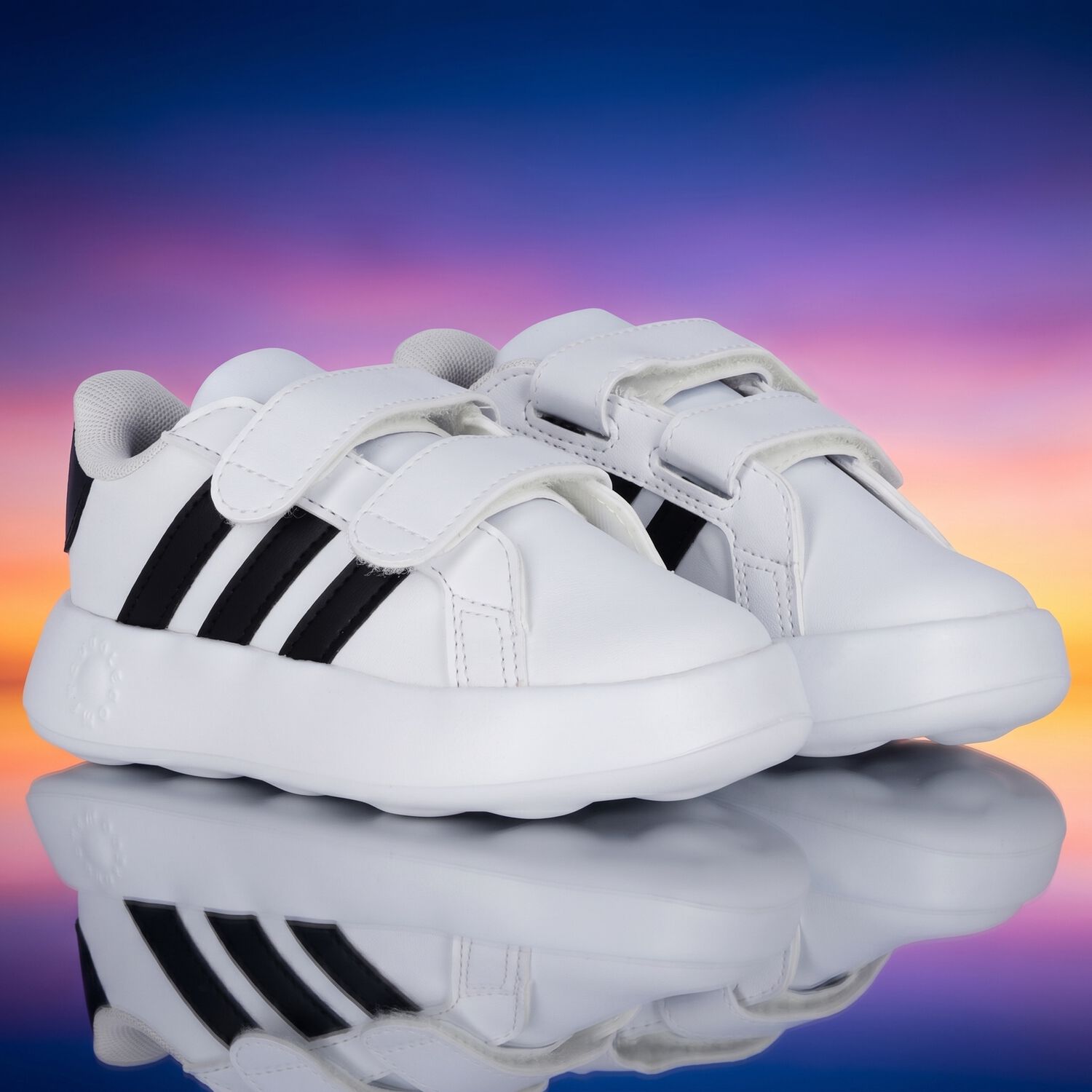 White Grand Court Trainers, 1, hi-res