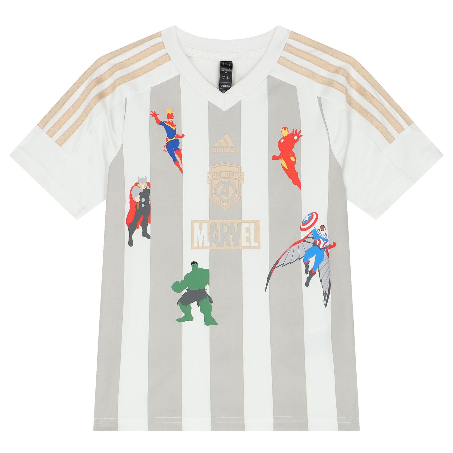 طقم شورت بشعار مارفل باللون الأبض والأسود, 1, hi-res image number null