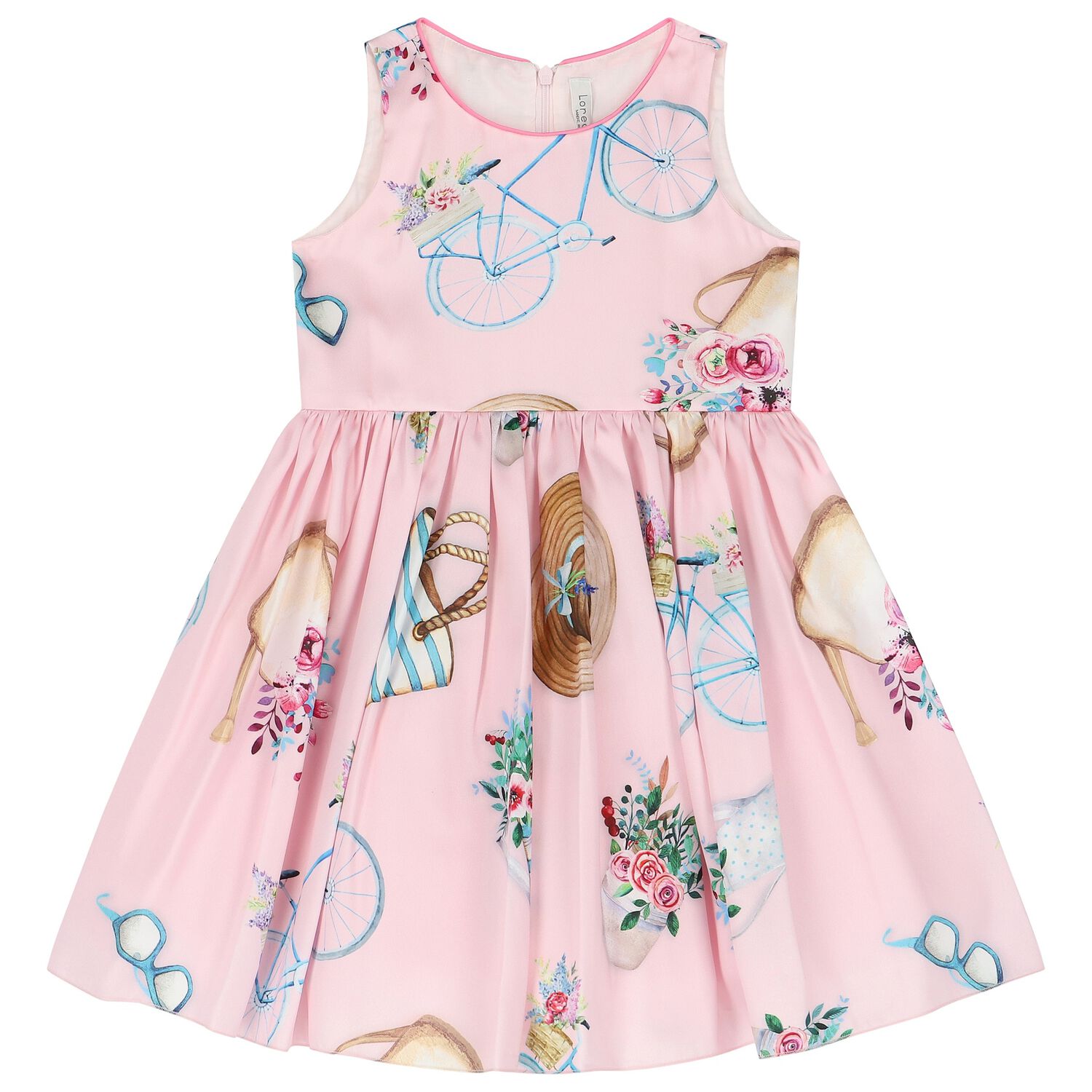 Girls Pink Dress, 1, hi-res