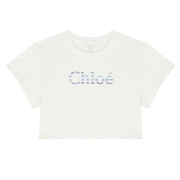Girls White Logo T-Shirt