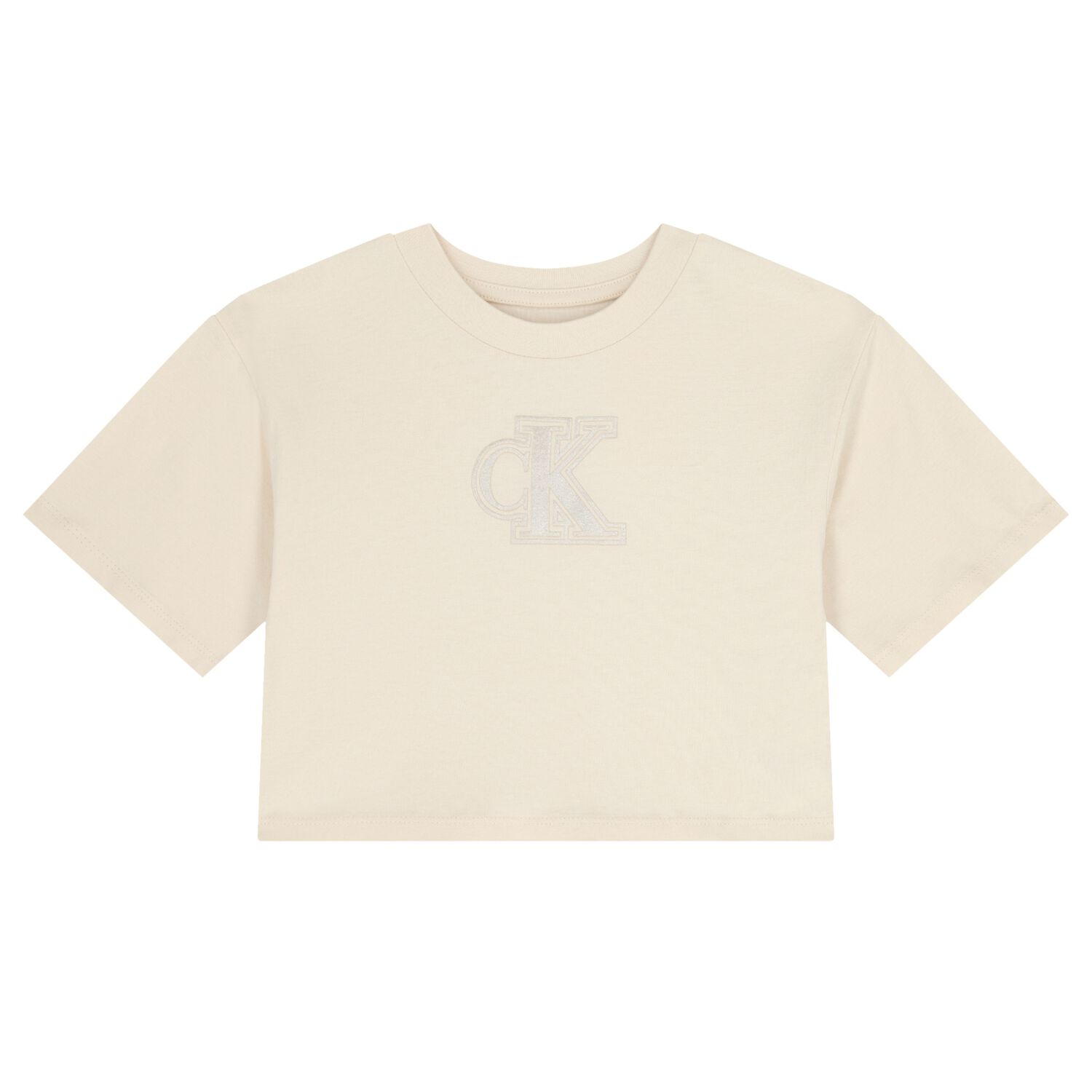 Girls Beige Logo T-Shirt, 1, hi-res