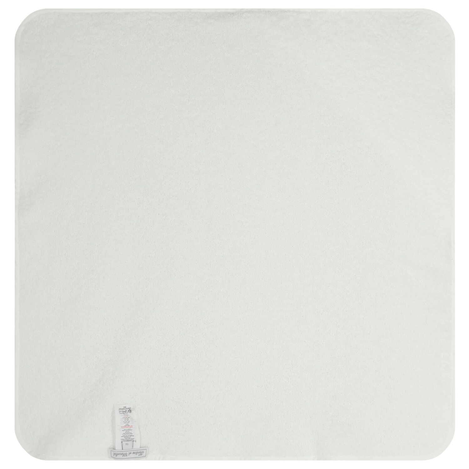 White Logo Baby Hooded Towel, 1, hi-res