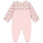 Baby Girls Pink Logo Babygrow, 1, hi-res