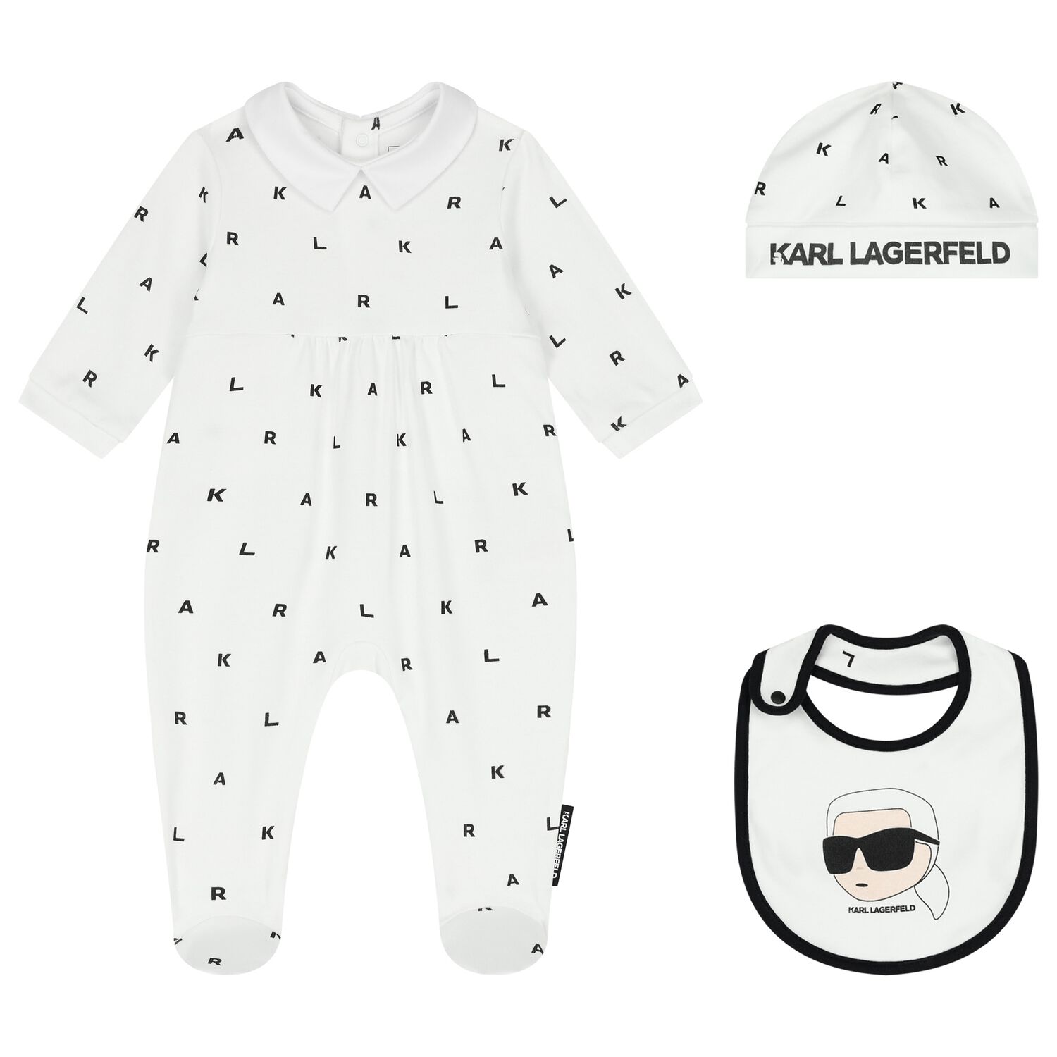 Baby Boys White & Black Babygrow Gift Set, 1, hi-res image number null