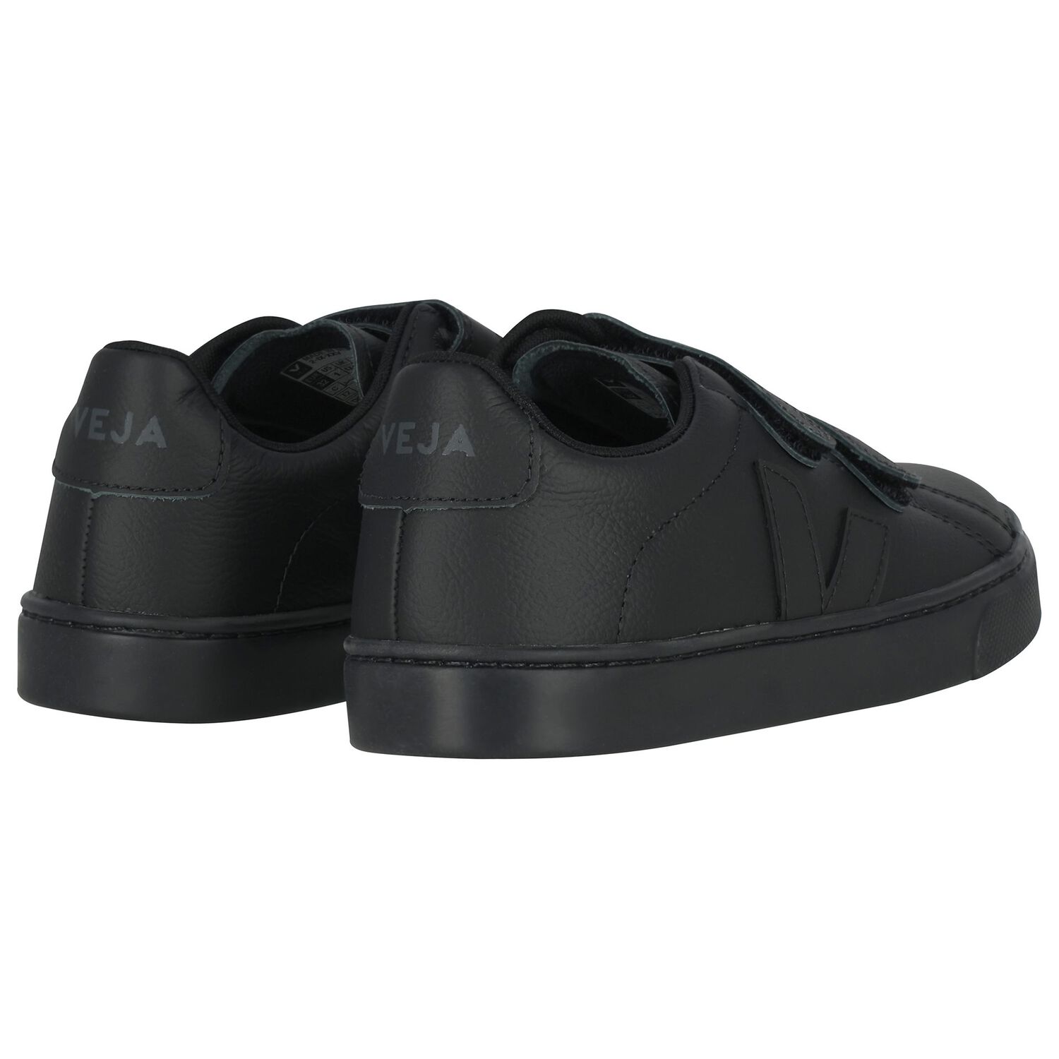 Boys Black Logo Leather Trainers, 1, hi-res