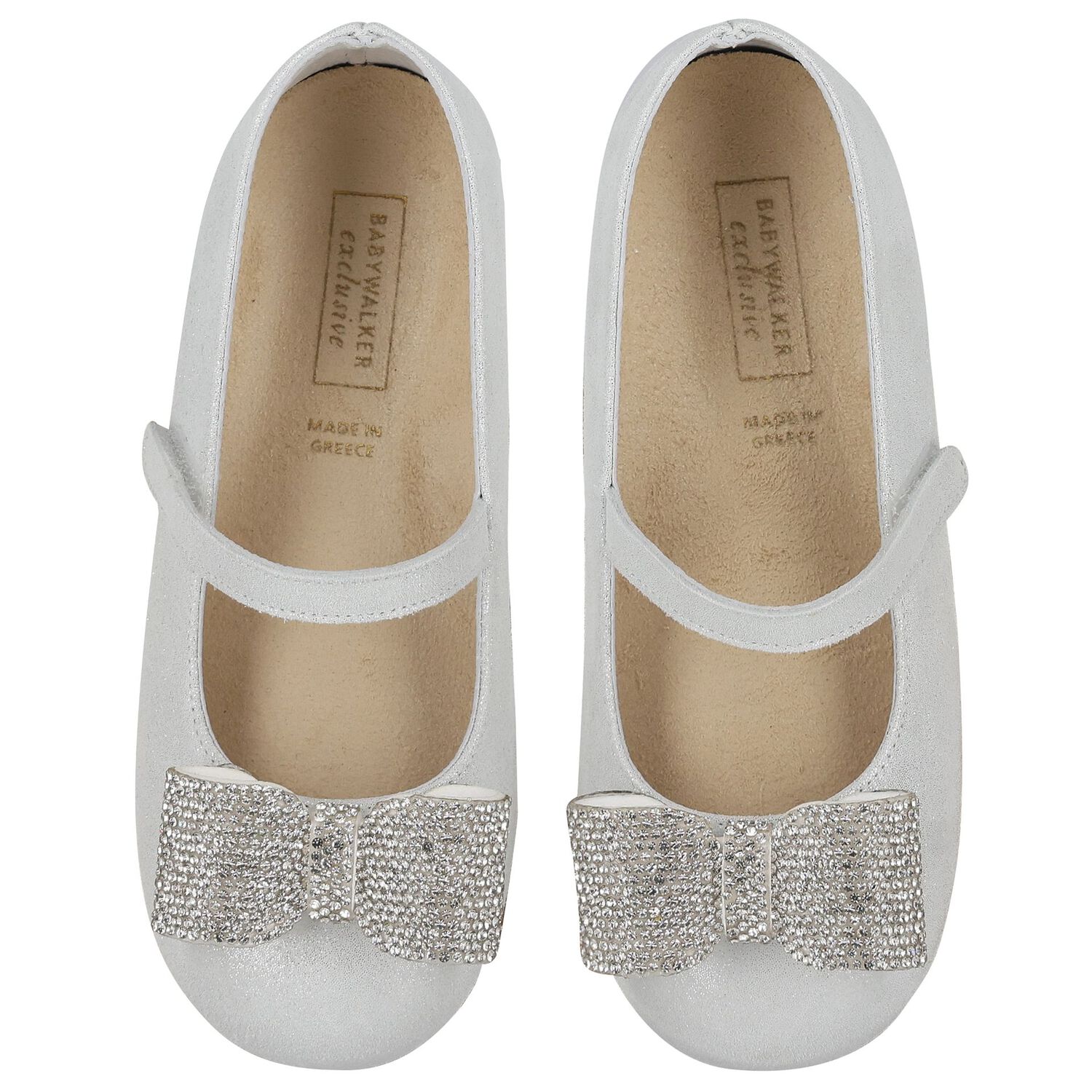 حذاء بنات مزين بفيونكه باللون الفضى , 1, hi-res image number null