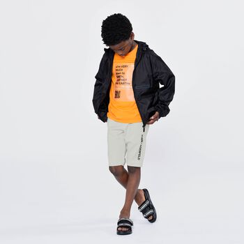Boys Beige Logo Shorts