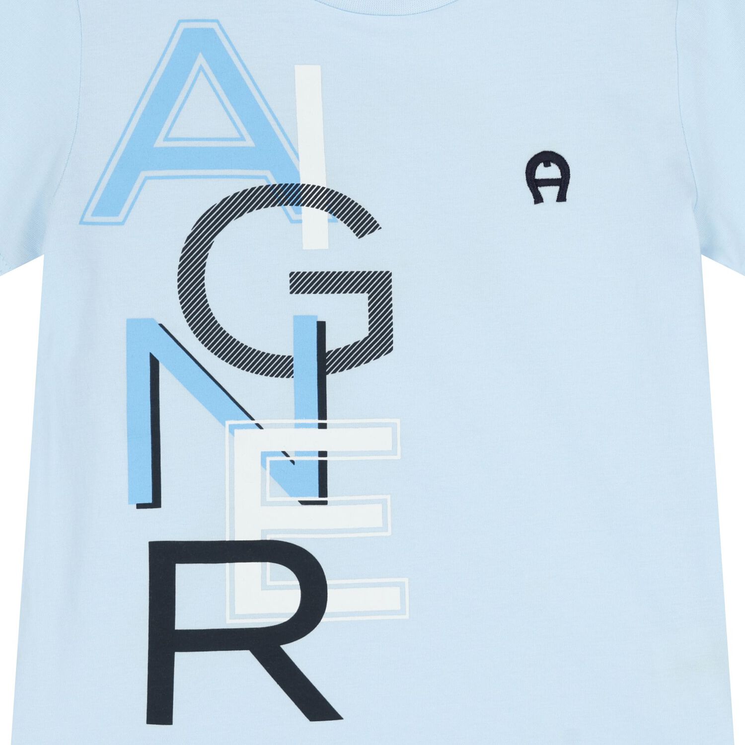 تيشيرت اولاد بالشعار باللون الازرق , 2, hi-res