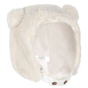 Baby Girls Beige Faux Fur Hat