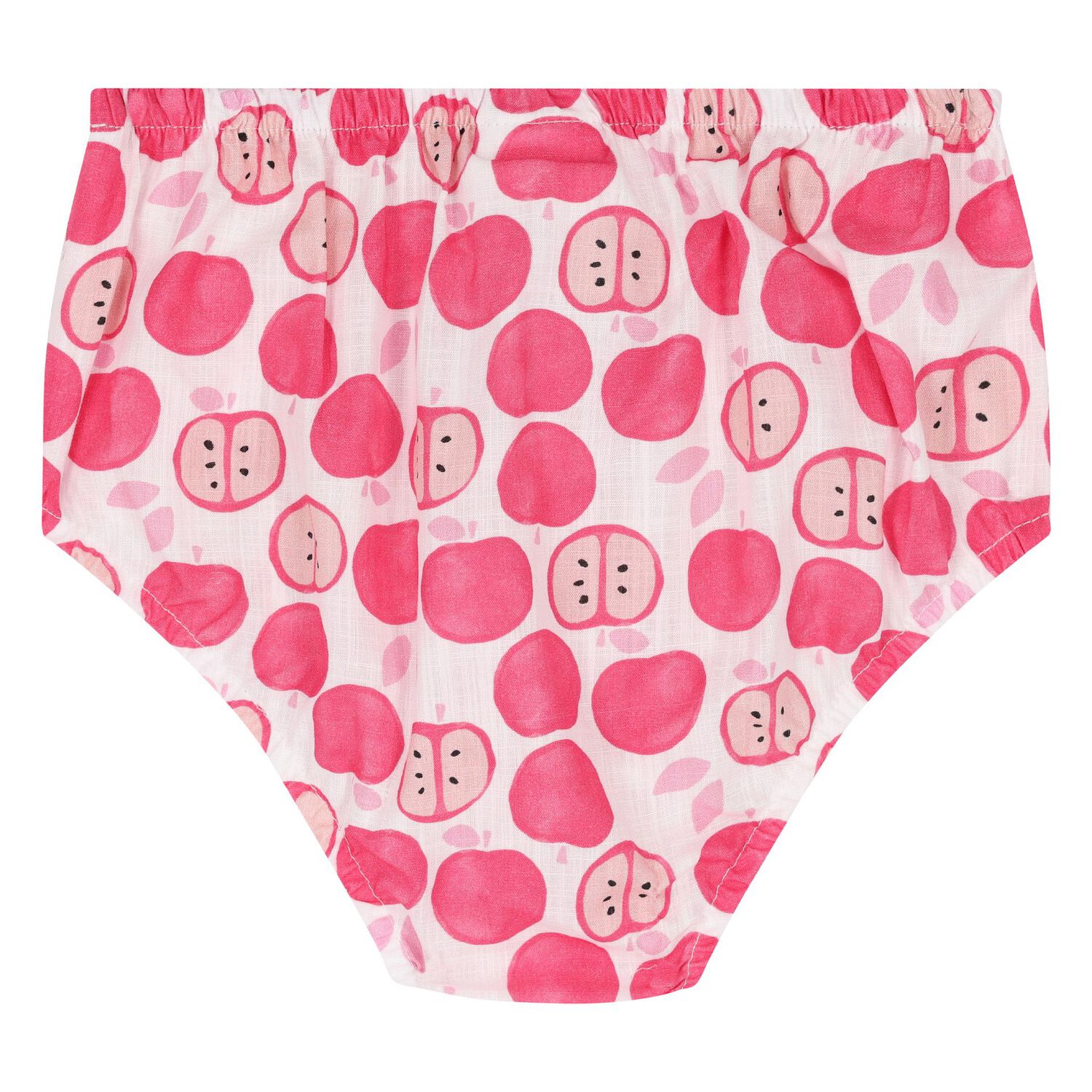 Baby Girls White & Pink Apple Dress Set, 1, hi-res