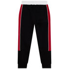 Boys Black Logo Joggers, 1, hi-res