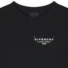 فستان تيشيرت بالشعار باللون الأسود للبنات, 1, hi-res