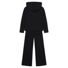 Girls Black Wide Leg Trouser Set, 2, hi-res