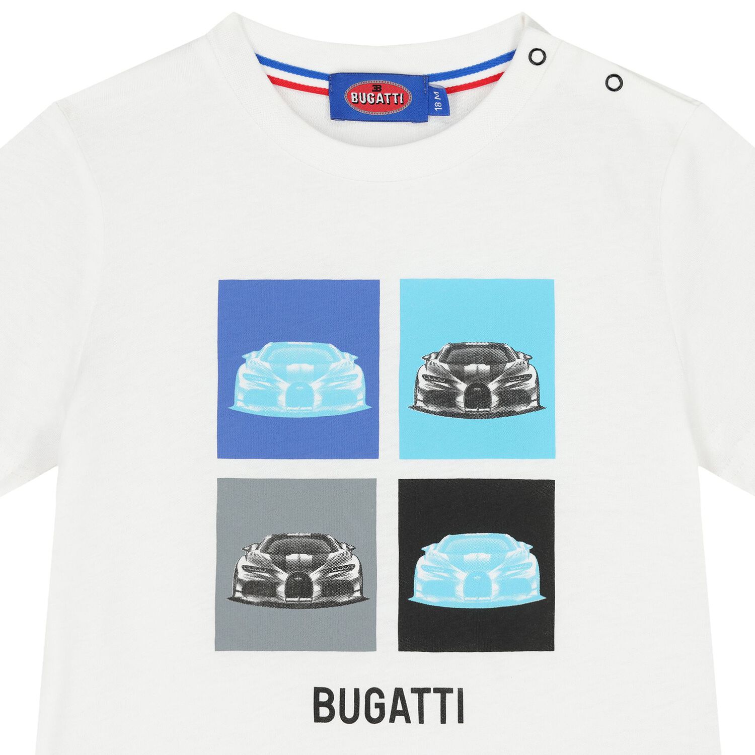 Younger Boys White Logo T-Shirt, 1, hi-res