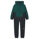Boys Black & Green Tracksuit, 1, hi-res