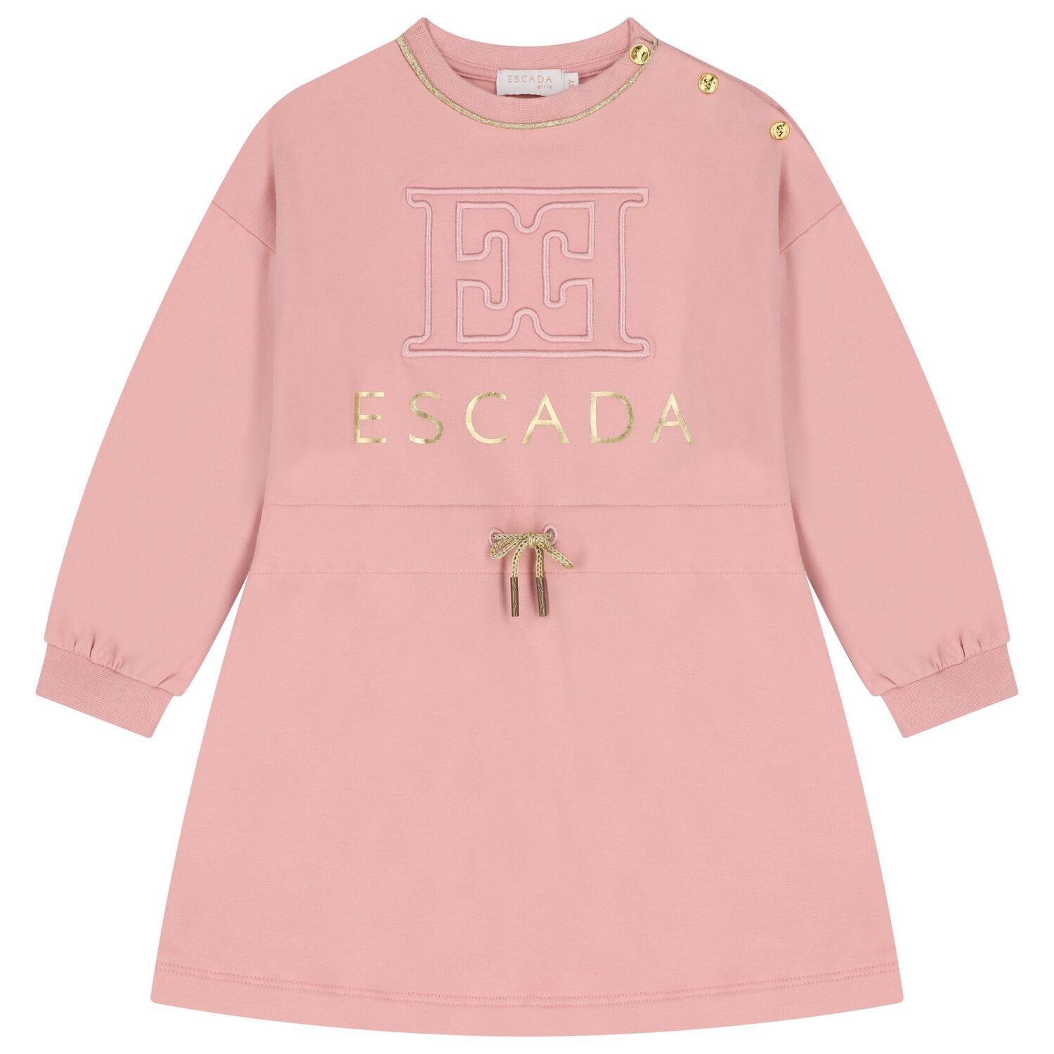 Girls Pink Logo Dress, 2, hi-res